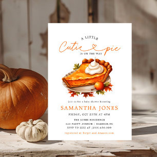 Inbjudan till orange Paj Pumpkin Fall Baby Shower