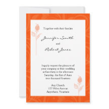 Inbjudan till orange Ro Graphic Wedding
