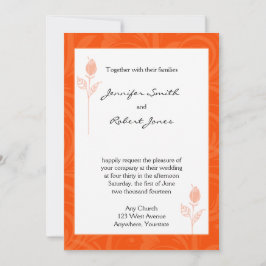 Inbjudan till orange Ro Graphic Wedding