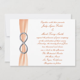 Inbjudan till orange Silver Ofinity Wedding
