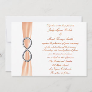Inbjudan till orange Silver Ofinity Wedding