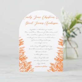 Inbjudan till orange Vild Flowers and Bees Wedding