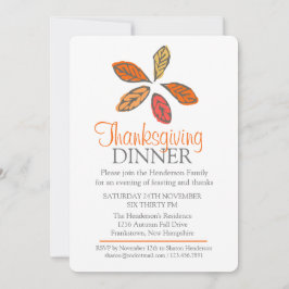 Inbjudan till orangen för träd-Thanksgivingen för 