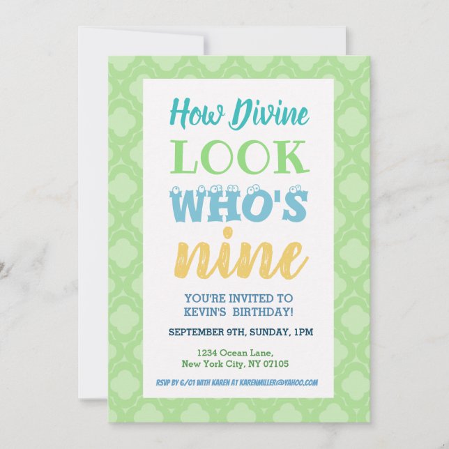 Inbjudan till Ord 9:e födelsedag (Framsida)