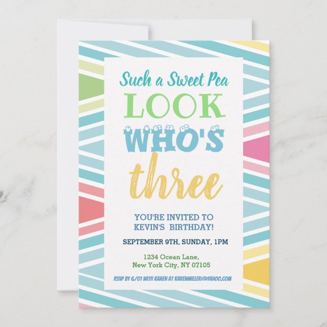 Inbjudan till Ord på 3:e födelsedagen (Framsida)