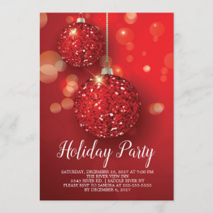Inbjudan till Ornament Julfest i Red Glitter