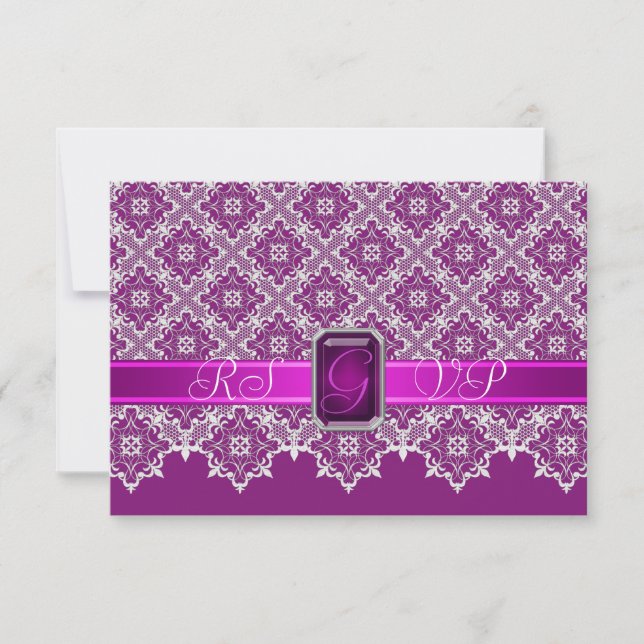 Inbjudan till OSA av den judiska  Plum & Silver Sn (Framsida)