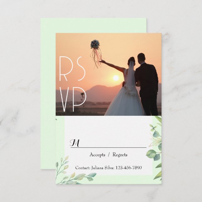 Inbjudan till OSA av elegant Grey-skript (Fram/baksida)