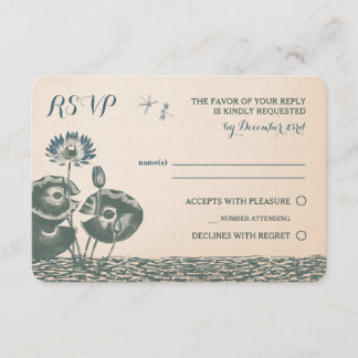 Inbjudan till OSA av vatten Lily och Dragonfly