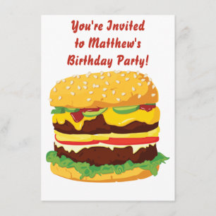 Inbjudan till ostburger Party