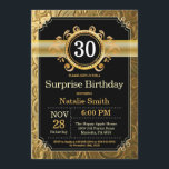 Inbjudan till överraskande 30års födelsedag Black<br><div class="desc">Överraskad inbjudan till 30års födelsedag med Svarta och Guld Glitter. Vuxen födelsedag. Manliga Manar eller Kvinnor födelsedag. Barnpojke eller Dam Tonåring tonårsdagen Inbjudan. 13:e 15:e 16:e 18:e 20:e 30:e 40:e 60:e 70:e 80:e 90:e 100:e. Vilken ålder som helst. Om du vill göra ytterligare anpassningar klickar du på knappen Anpassa och...</div>