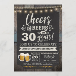 Inbjudan till överraskande Cheers och Öl 30års föd