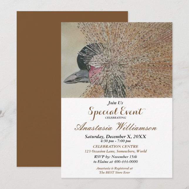 INBJUDAN TILL ÖVERRASKNINGSKÄLLSKA EVENEMANG (Fram/baksida)