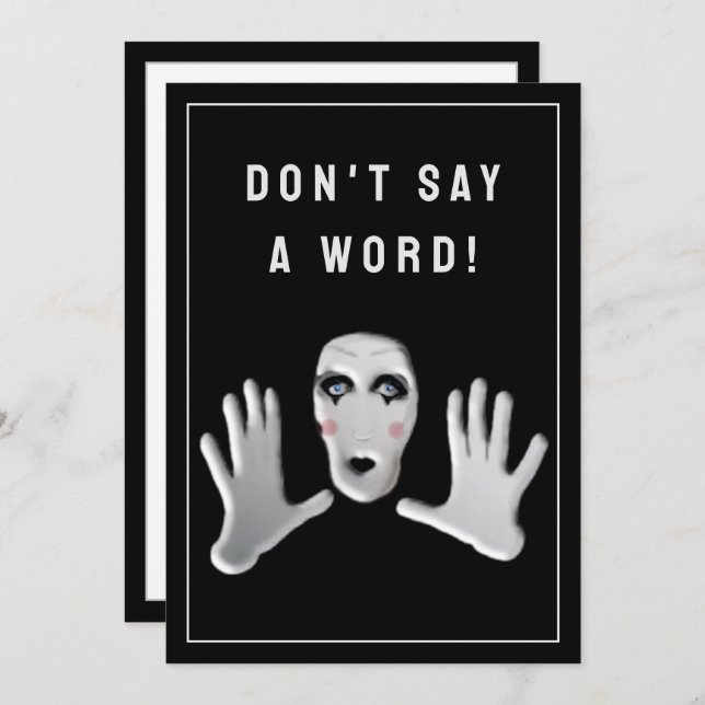 Inbjudan till överraskningspartiet (Fram/baksida)