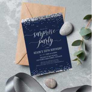 Inbjudan till överraskningspartiet - Elegant Silve