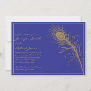 Inbjudan till pacock Plume Wedding