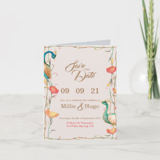 Inbjudan till pacock Theme Wedding