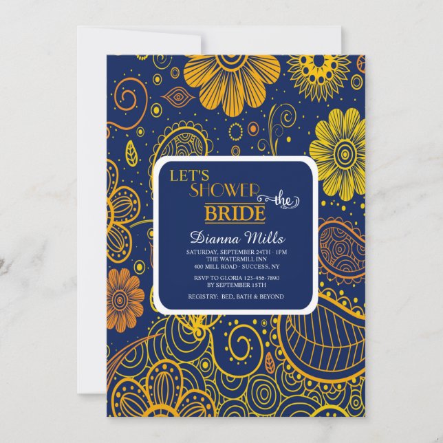 Inbjudan till Paisley och Flowers (Framsida)