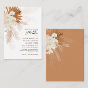 Inbjudan till Pampas Grass Baby Shower för budgetp