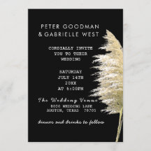 Inbjudan till pampas Grass Wedding