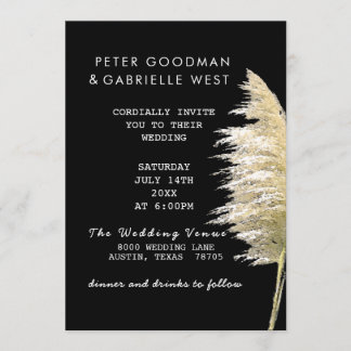 Inbjudan till pampas Grass Wedding