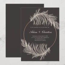 Inbjudan till pampas Grass Wedding