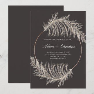 Inbjudan till pampas Grass Wedding