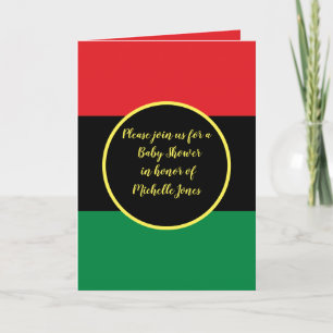 Inbjudan till Pan African Flagga Baby Shower