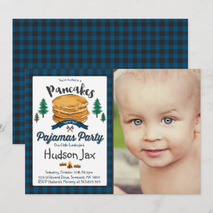 Inbjudan till pankor och pajamas på födelsedagen h