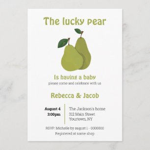 Inbjudan till par Baby Shower med lyckat päron