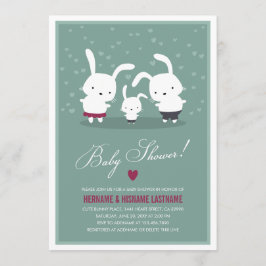 Inbjudan till Par Bebisar i Bunny Family