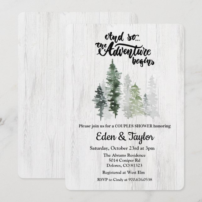 Inbjudan till Par-visningsprogrammet i Äventyr bör (Fram/baksida)