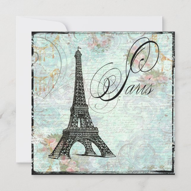 Inbjudan till Paris La Tour Eiffel Eiffel Torn (Framsida)