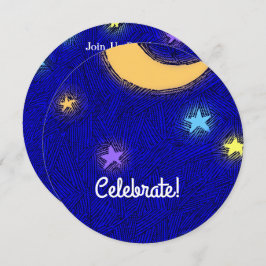 Inbjudan till partiet anpassningsbar Måne och Star