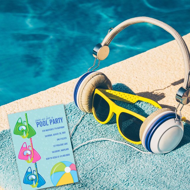 Inbjudan till partiet Barns födelsedag Bassäng (Skapare uppladdad)