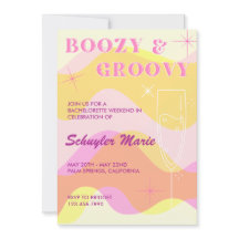 Inbjudan till partiet Boozy & Groovy Bachelorette