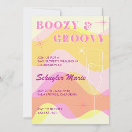 Inbjudan till partiet Boozy & Groovy Bachelorette