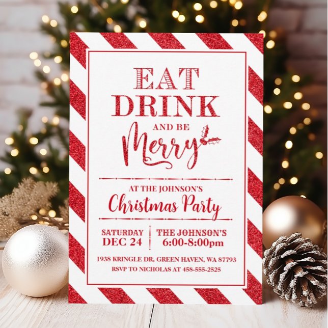 Inbjudan till partiet Eat, Drink och Be God jul (Skapare uppladdad)