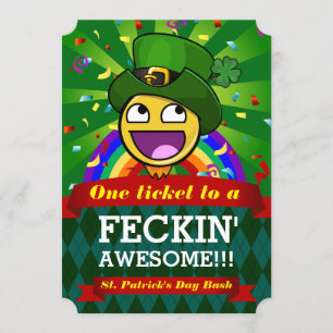 Inbjudan till partiet Fantastisk Ansikte St. Patri