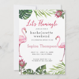 Inbjudan till partiet Flamingo Bachelorette Helg