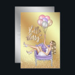 Inbjudan till partiet Girly 30års födelsedag<br><div class="desc">Trendigets hej 30 födelsedagsfester inbjudan med ett faux glitter guld och silver-anpassade till dina händelsespecifikationer.</div>