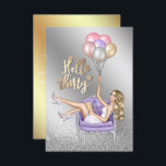 Inbjudan till partiet Girly 30års födelsedag<br><div class="desc">Trendigets hej 30 födelsedagsfester inbjudan med ett faux glitter guld och silver-anpassade till dina händelsespecifikationer.</div>