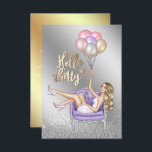 Inbjudan till partiet Girly 30års födelsedag<br><div class="desc">Trendigets hej 30 födelsedagsfester inbjudan med ett faux glitter guld och silver-anpassade till dina händelsespecifikationer.</div>