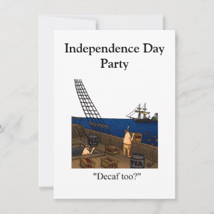 Inbjudan till partiet Independence day Humor
