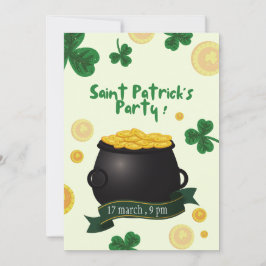 Inbjudan till partiet Leprechaun St.Patrick-Day