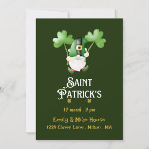 Inbjudan till partiet Leprechaun St.Patrick-Day