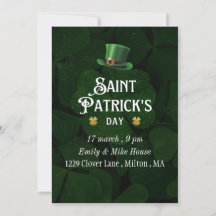 Inbjudan till partiet Leprechaun St.Patrick-Day
