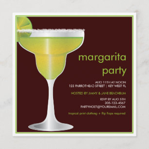 Inbjudan till partiet Lime Paradise Margarita