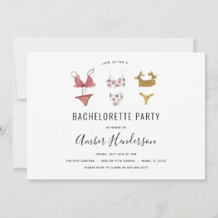 Inbjudan till partiet Lingerie Bachelorette