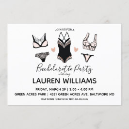 Inbjudan till partiet Lingerie Bachelorette